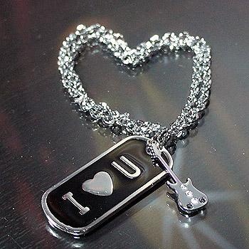 金屬項鍊-IOU系列.黑.大